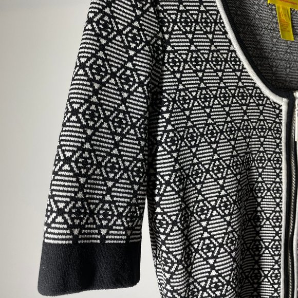 Catherine Malandrino Jacquard Crop Zipped Top - S - Picture 4 of 4